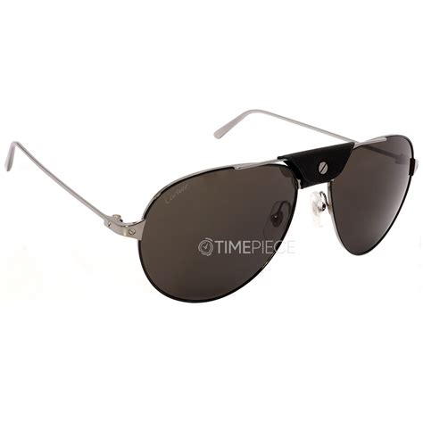 Cartier Grey Pilot Men's Sunglasses CT0038S 001 59